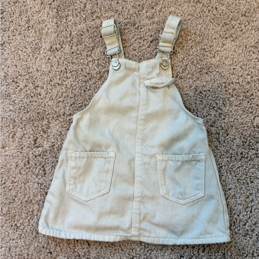 Zara Soft Blue Baby Overalls 12-18mo